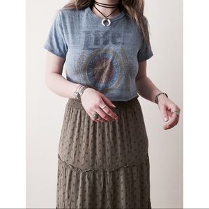 Miller Lite Oversize Graphic Crop Top Tee Shirt